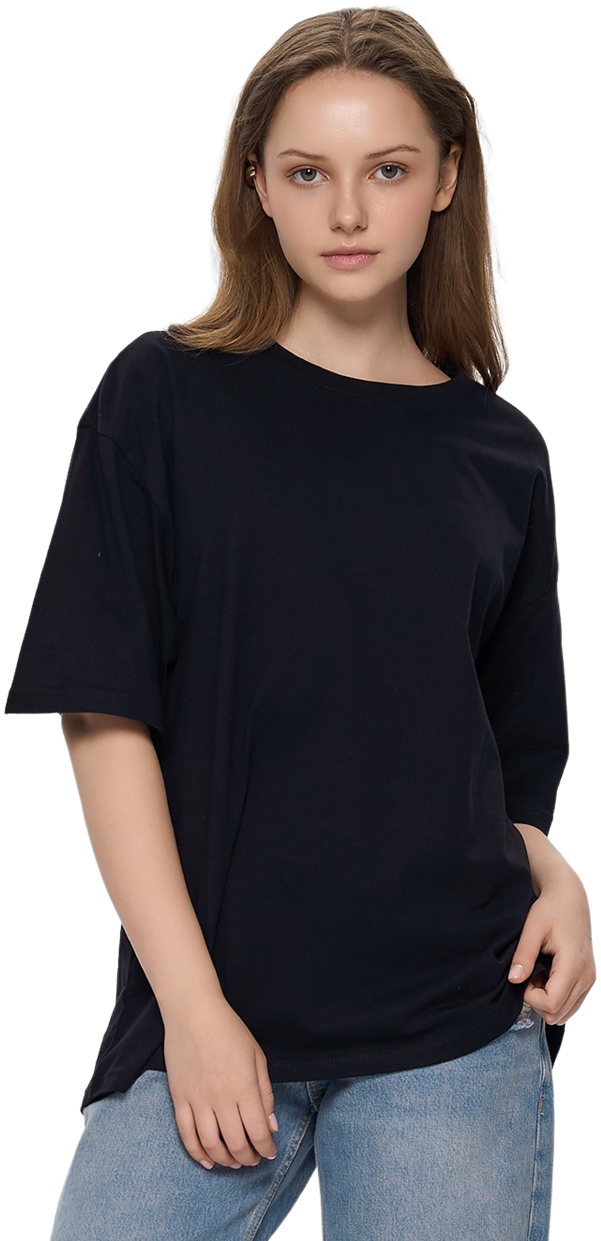 Футболка хлопковая женская Roza 211204 XL черная фото 1