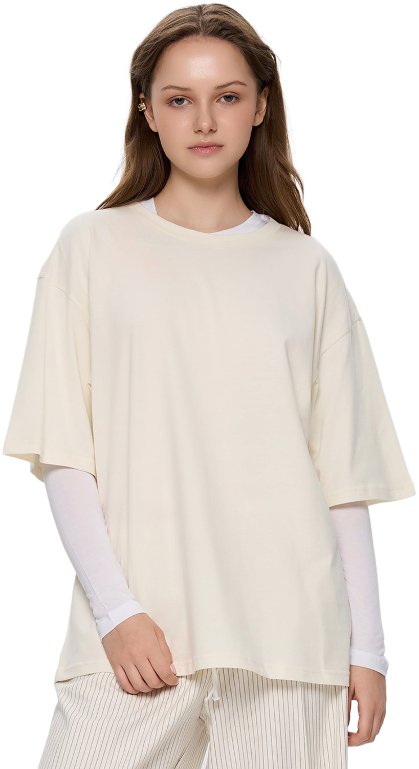 Футболка хлопковая женская Roza 211204 2XL светло-бежевая