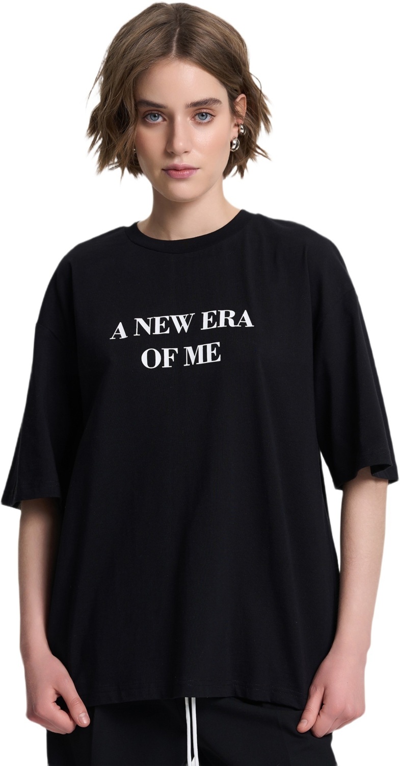 Футболка хлопковая женская Roza 240605 S черная