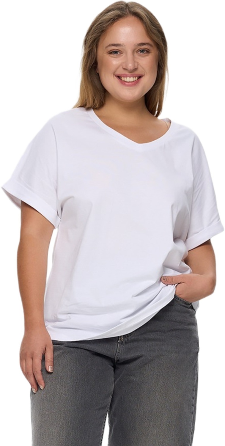 Футболка хлопковая женская Roza 230938 5XL белая