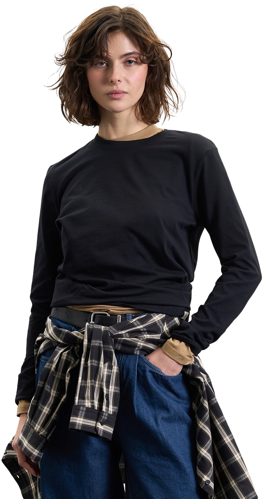 Лонгслив жіночий Roza 231109 XL чорнийфото1