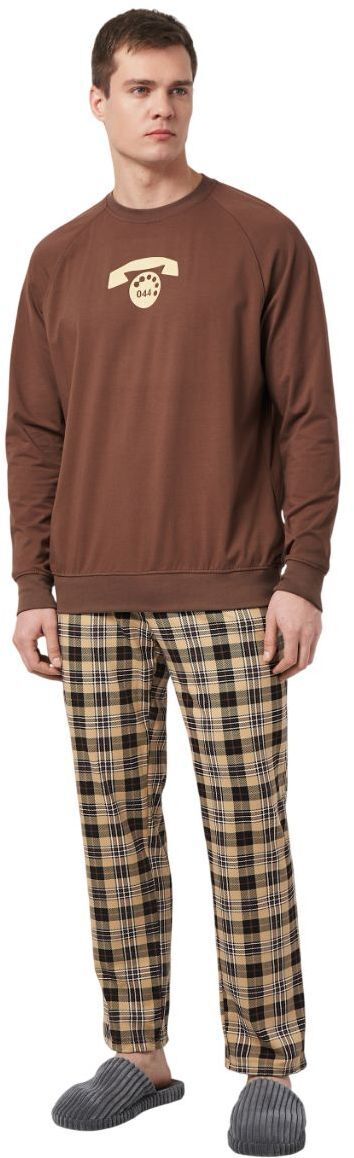 Піжама чоловіча Roza 250905 S коричневафото1