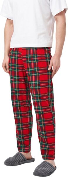 Штаны домашние мужские Roza 250907 S красны в клетку