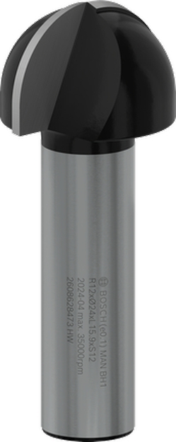 Фреза галтельна Bosch Professional Std S8 R12 D24 L15.9 (2.608.628.473) фото1