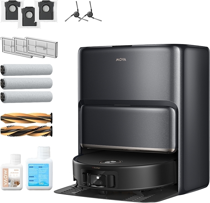 Робот-пылесос Mova Z60 Ultra Roller Complete Black-EUA (RLZ83CE-1) фото 1