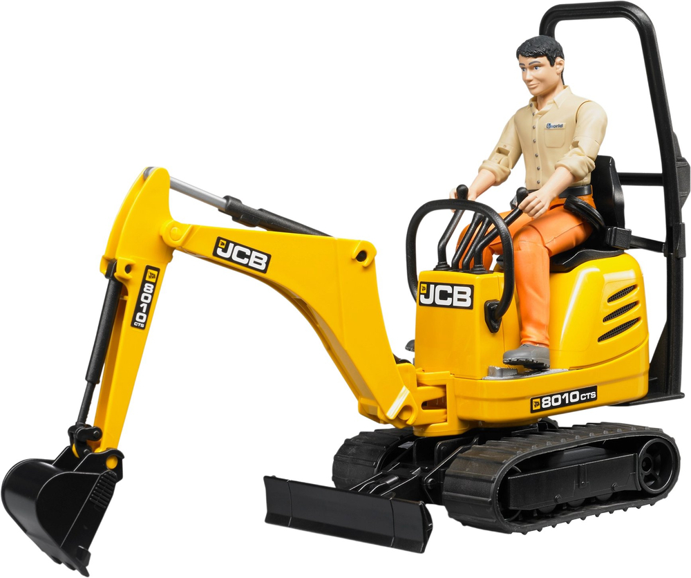 Мікро-екскаватор Bruder JCB 8010 CTS та фігурка (62002)фото1