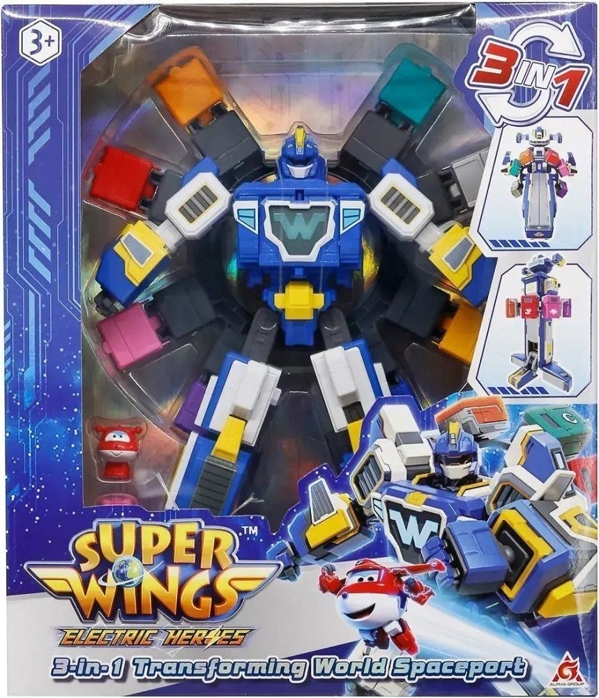 Игровой набор Super Wings Transforming Всемирный космодром 3в1 фото 1