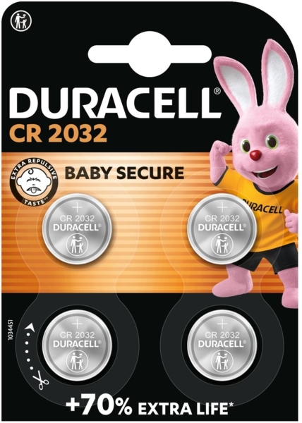 Батарейки Duracell Lithium 2032 3V (DL2032/CR2032) 4 шт (5000394071780)