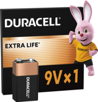 Щелочная батарейка Duracell 9V 1 шт (5000394077225)