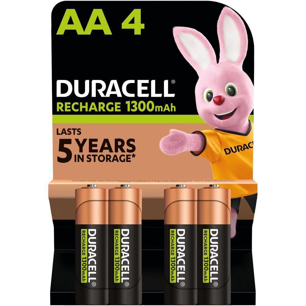 Аккумуляторы Duracell Rechargeable AA 1300 mAh 4 шт (5000394039247) фото 1