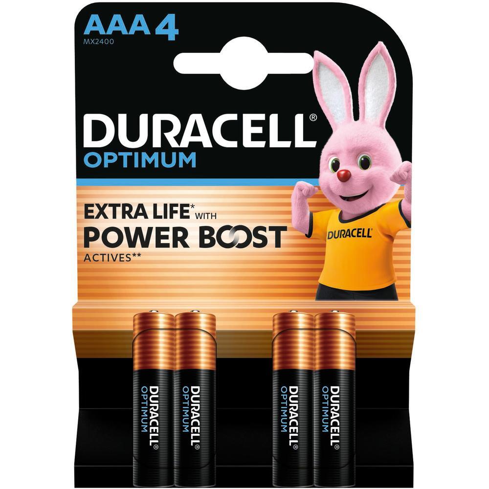 Батарейки Duracell Optimum AAA 4 шт (5000394158726) фото 1