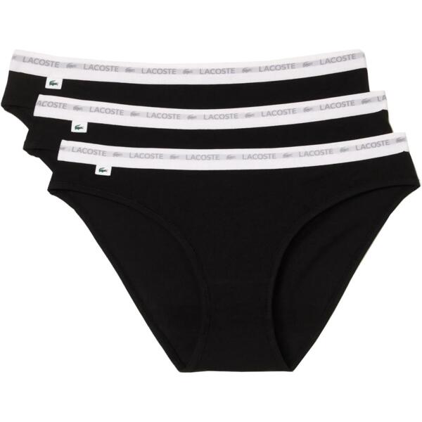 Набір трусів-сліпів жіночих Lacoste Low Pro 8F1338-031 XS 3 шт. чорніфото