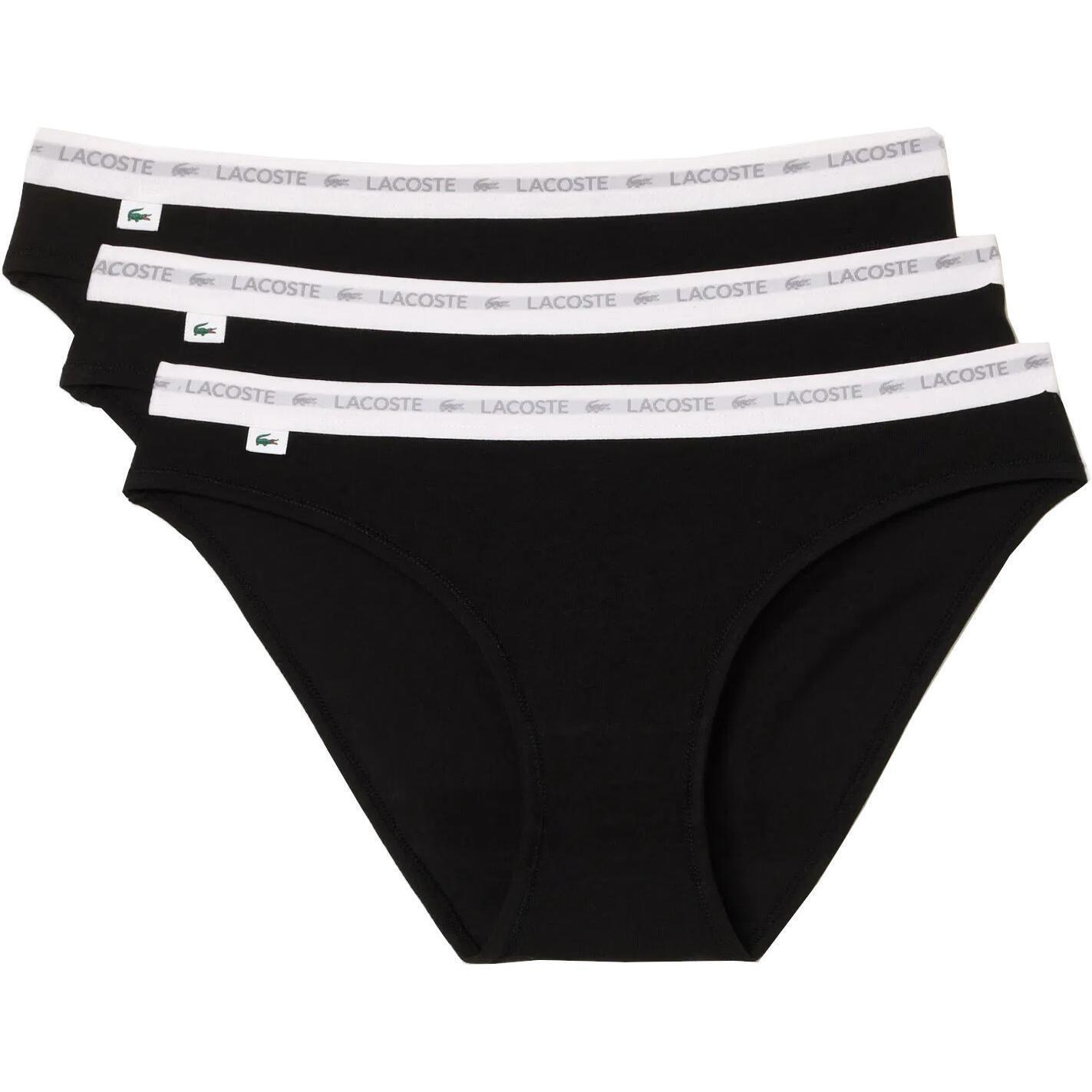 Набір трусів-сліпів жіночих Lacoste Low Pro 8F1338-031 XL 3 шт. чорні
