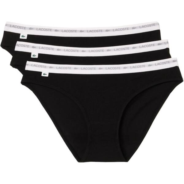 Набір трусів-сліпів жіночих Lacoste Low Pro 8F1338-031 XL 3 шт. чорніфото