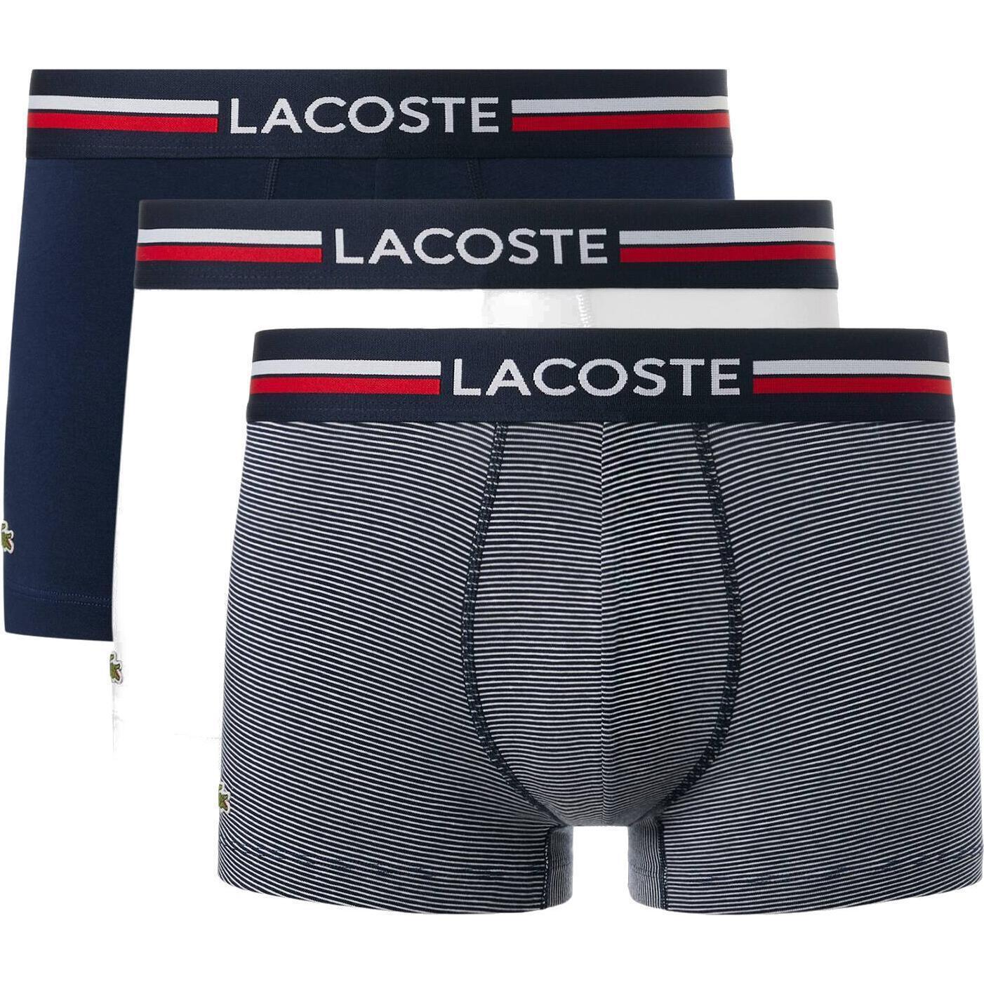 Набір трусів-боксерів чоловічих Lacoste 5H2382-525 XL 3 шт. темно-сині/білі