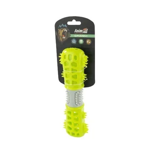 Игрушка AnimAll AGrizZzly 0150 3в1 Мультифункциональная кость зеленая-серая 24,4х7,3х5,1 см фото 1