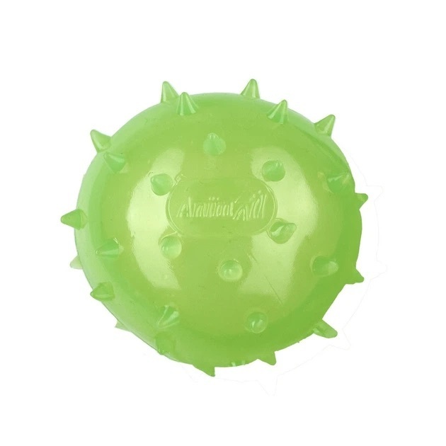 Іграшка AnimAll Fun М'яч шипований з пищалкою 65 мм зеленийфото1
