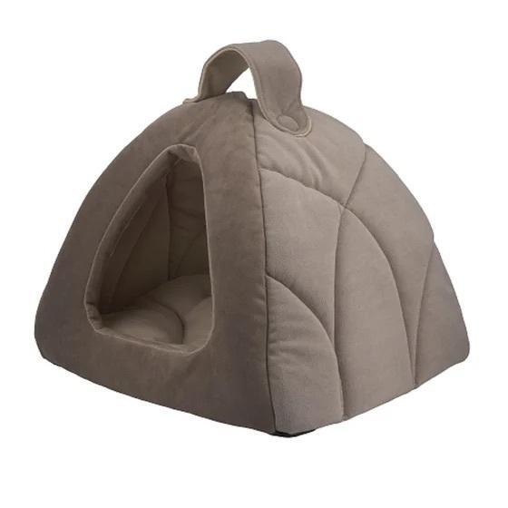 Лежак для собак і котів AnimAll Silver beige 39х39х36фото1