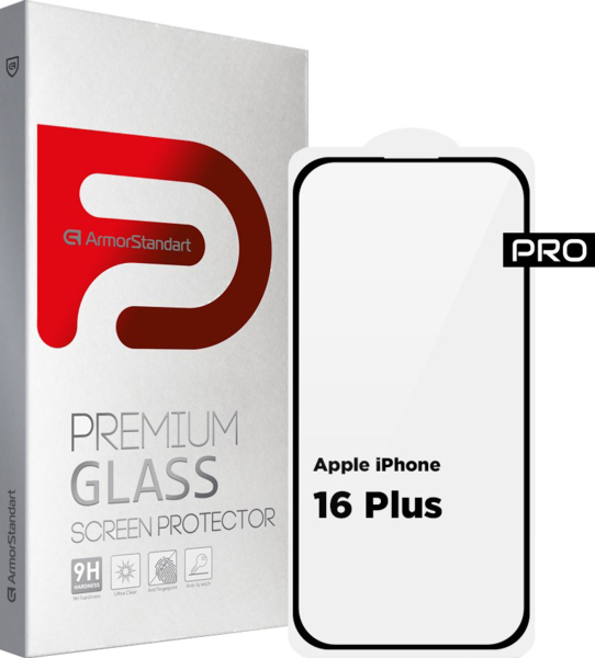 

Защитное стекло ArmorStandart Pro для Apple iPhone 16 Plus (ARM78509)