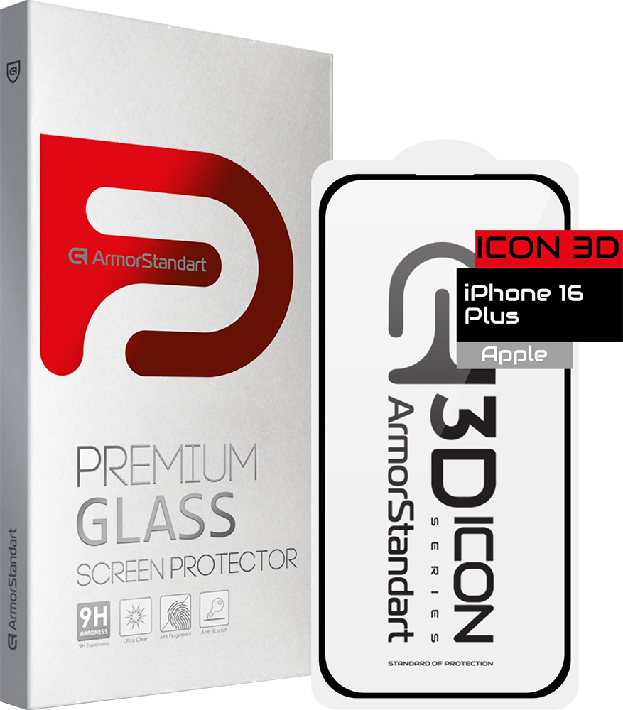 Защитное стекло ArmorStandart Icon 3D для Apple iPhone 16 Plus (ARM78029) фото 1