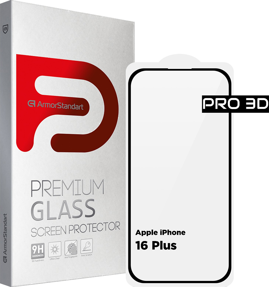 Захисне скло ArmorStandart Pro 3D для Apple iPhone 16 Plus (ARM78033)фото1