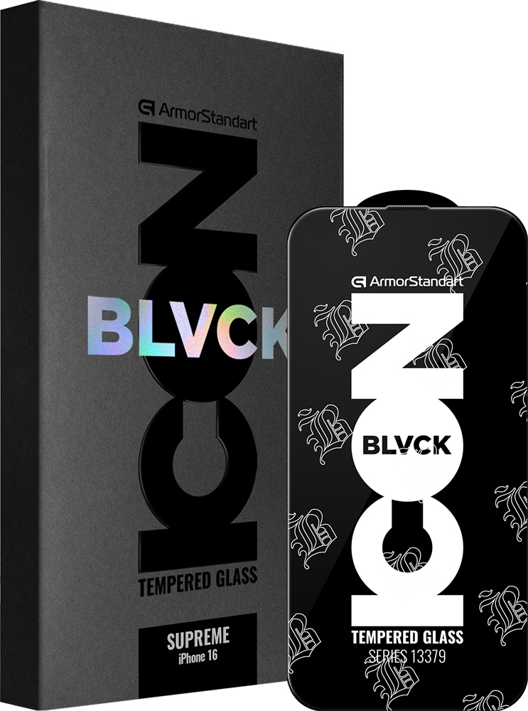 Защитное стекло ArmorStandart Supreme Black Icon для Apple iPhone 16 (ARM78035) фото 1