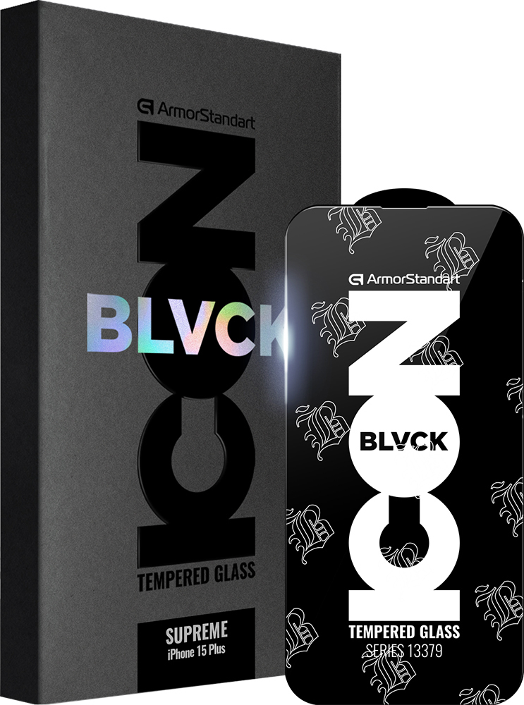 Защитное стекло ArmorStandart Supreme Black Icon для Apple iPhone 15 Plus (ARM68222) фото 1