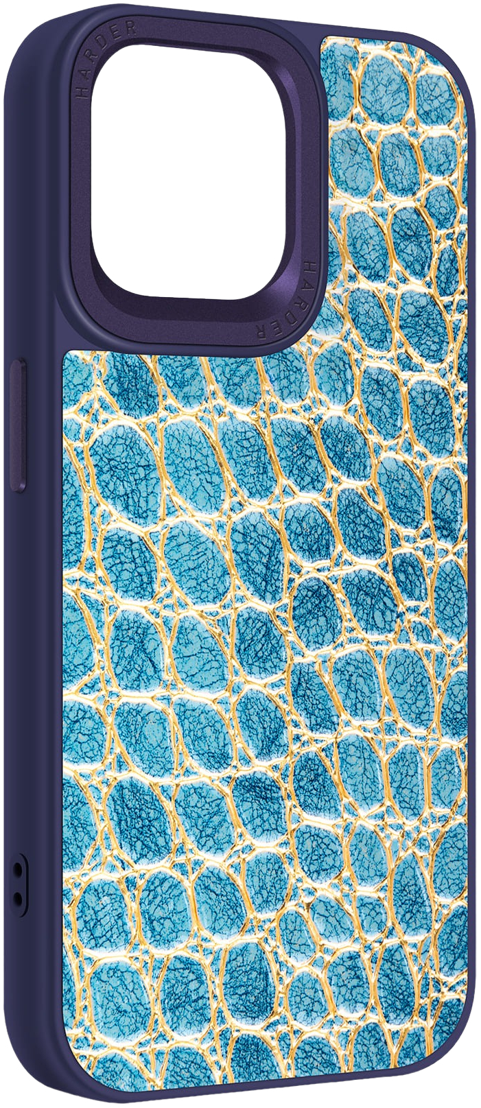 Чохол Harder Crocosaur для Apple iPhone 14 Pro Max Blue (ARM76730)фото1