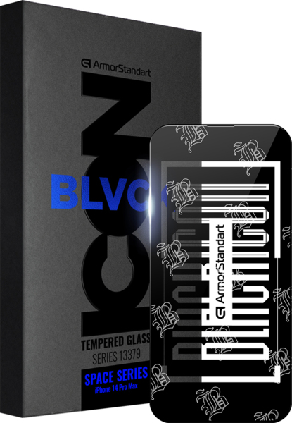 Защитное стекло ArmorStandart Space Black Icon для Apple iPhone 14 Pro Max with cutout (ARM67728)