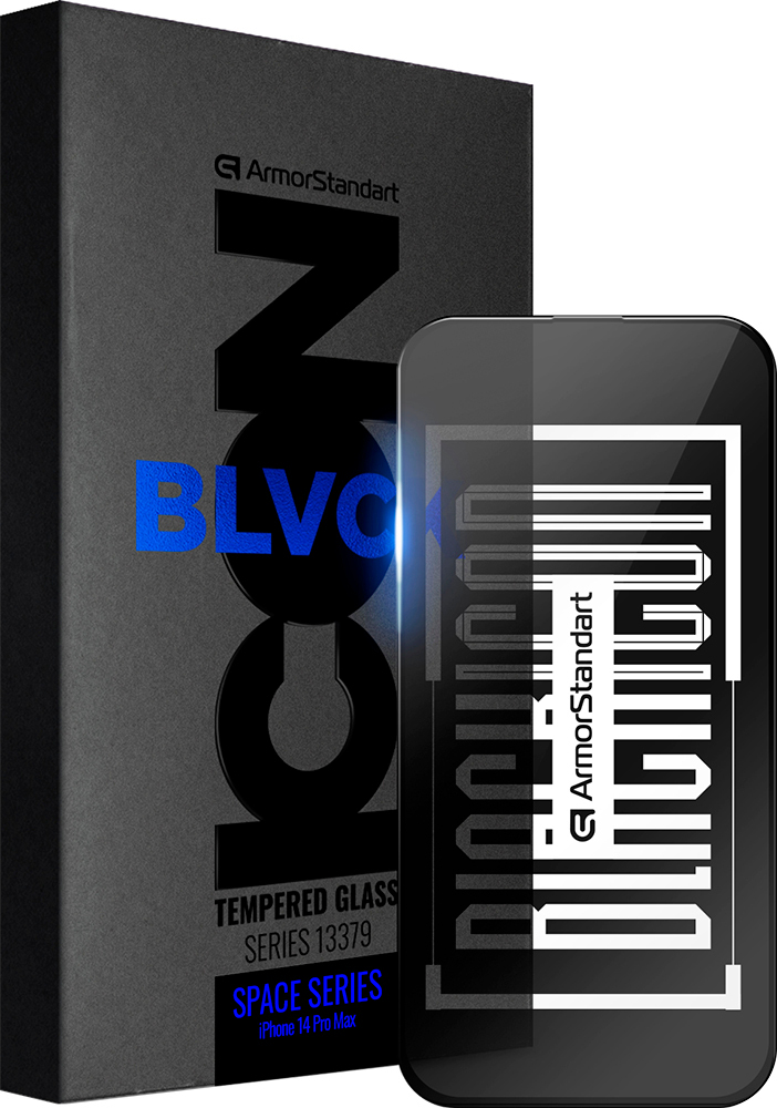 Защитное стекло ArmorStandart Space Black Icon для Apple iPhone 14 Pro Max (ARM63564) фото 1