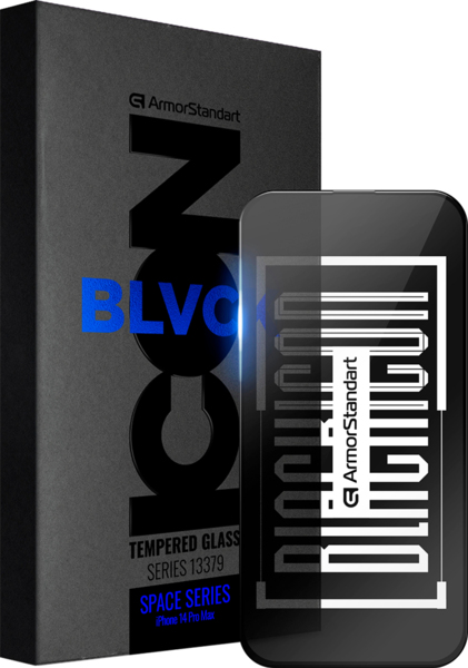 Защитное стекло ArmorStandart Space Black Icon для Apple iPhone 14 Pro Max (ARM63564)