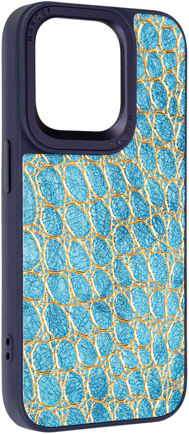 Чохол Harder Crocosaur для Apple iPhone 14 Pro Blue (ARM76724)