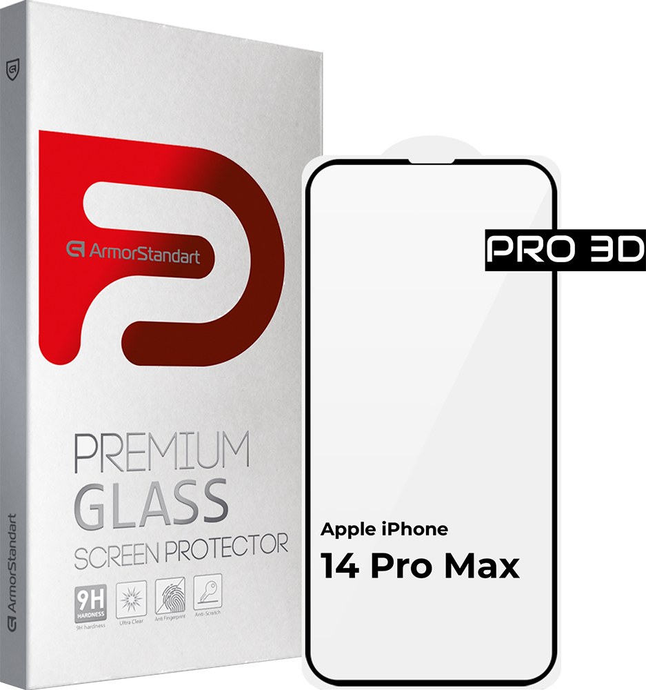 Защитное стекло ArmorStandart Pro 3D для Apple iPhone 14 Pro Max (ARM66356) фото 1