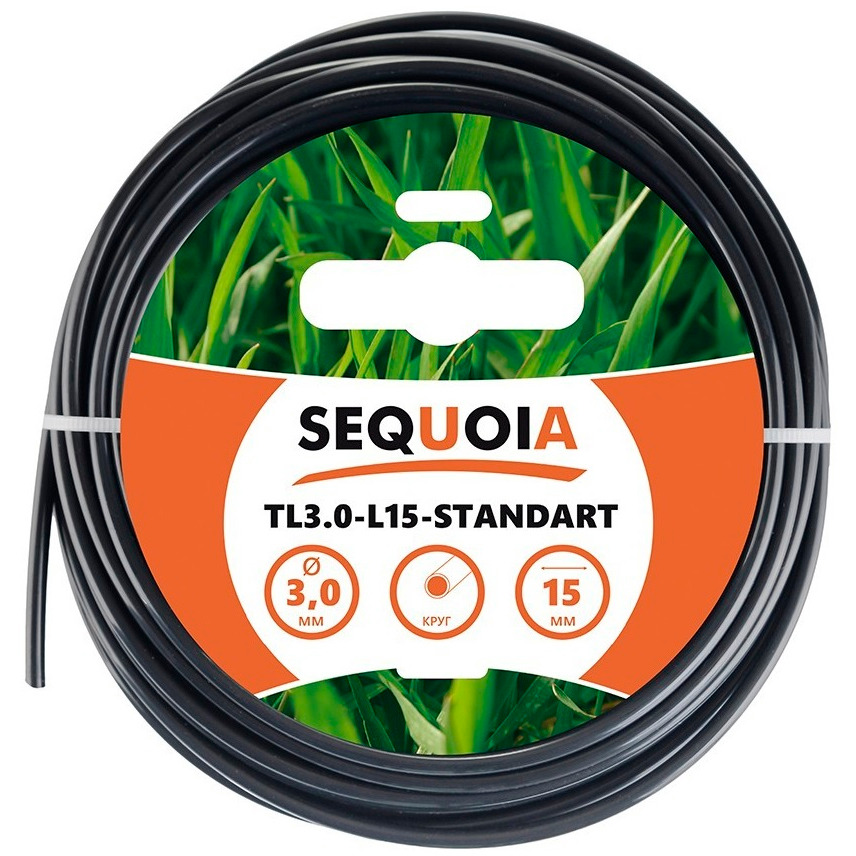 Леска косильная SEQUOIA TL3.0-L15-Standart 3.0мм 15м круглая (TL3.0-L15-STANDART) фото 1