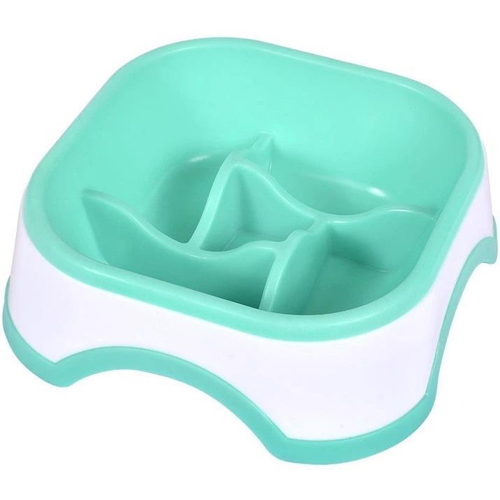 Миска AnimAll 0228 квадратна для повільного годування 600 мл м'ятнафото1