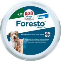 Ошейник Elanco (Bayer) Foresto Форесто от блох и клещей для собак малых пород и кошек до 8 кг, 38 см