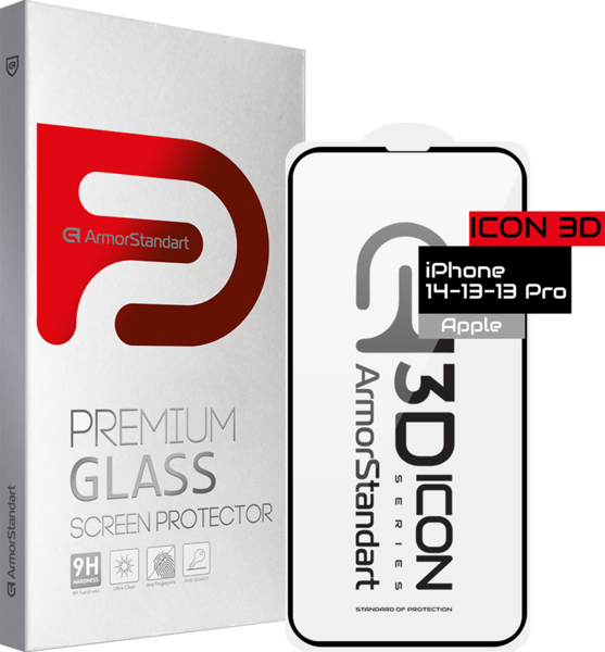 

Защитное стекло ArmorStandart Icon 3D для Apple iPhone 14/13/13 Pro (ARM60001)