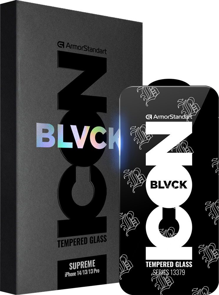 Защитное стекло ArmorStandart Supreme Black Icon для Apple iPhone 14/13/13 Pro (ARM60015) фото 1