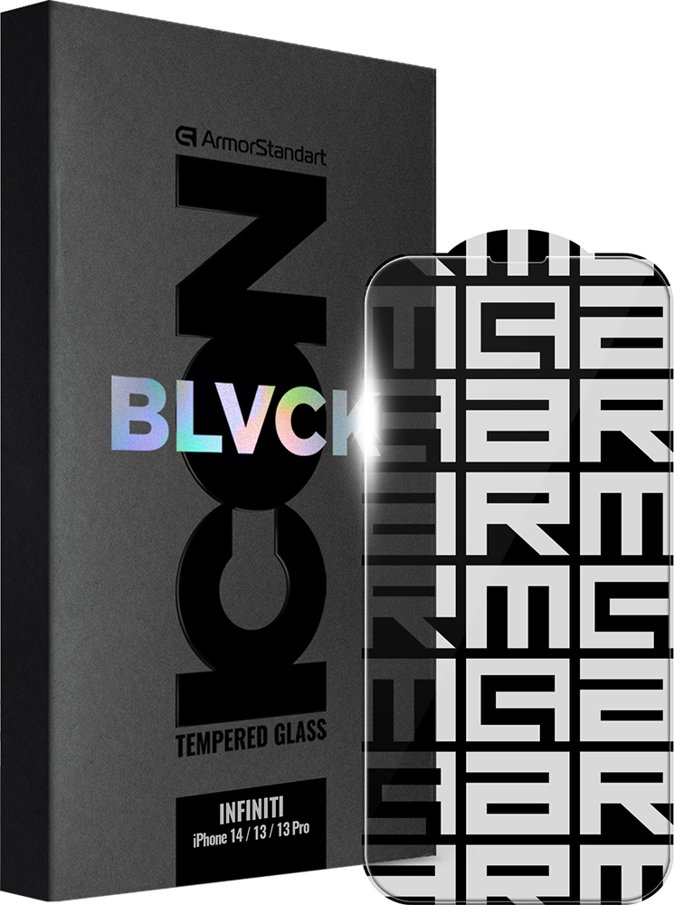 Защитное стекло ArmorStandart Infinity Black Icon 2.75D для Apple iPhone 14 / 13 / 13 Pro (ARM73951) фото 1
