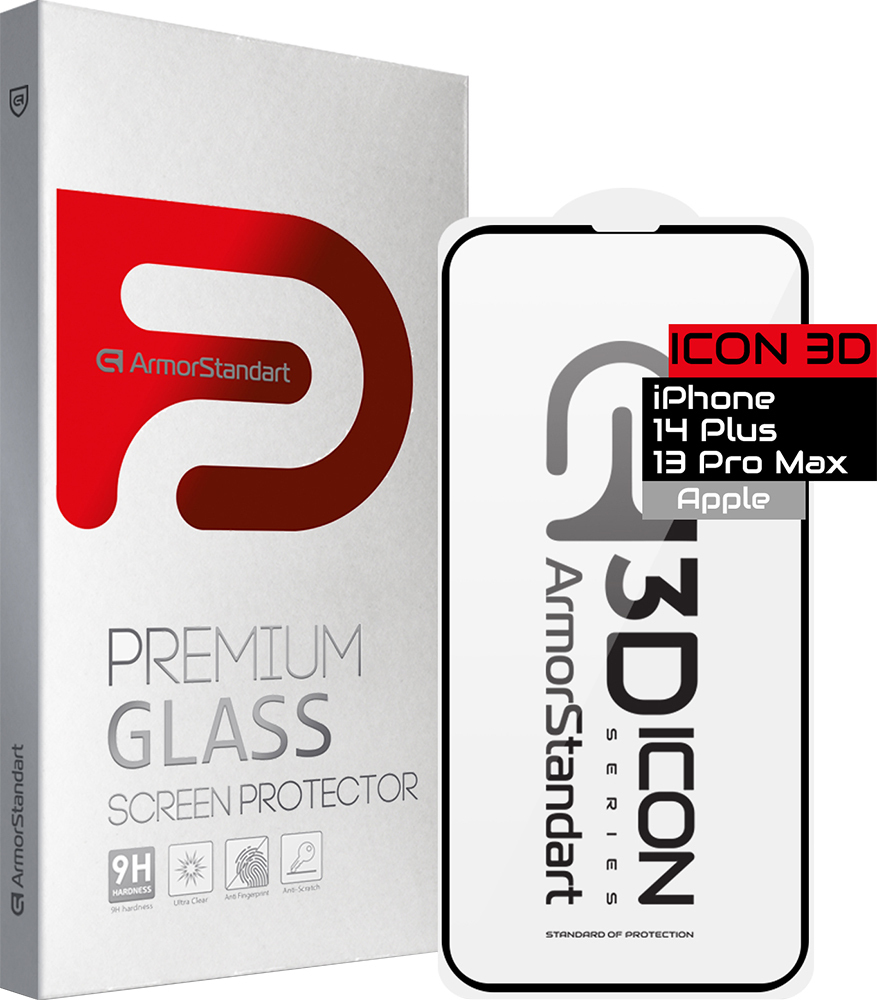 Защитное стекло ArmorStandart Icon 3D для Apple iPhone 14 Plus / 13 Pro Max (ARM61973) фото 1
