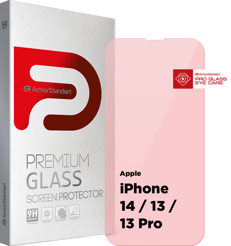 Защитное стекло ArmorStandart Pro Eye Care для Apple iPhone 14 / 13 / 13 Pro (ARM77674) фото 1