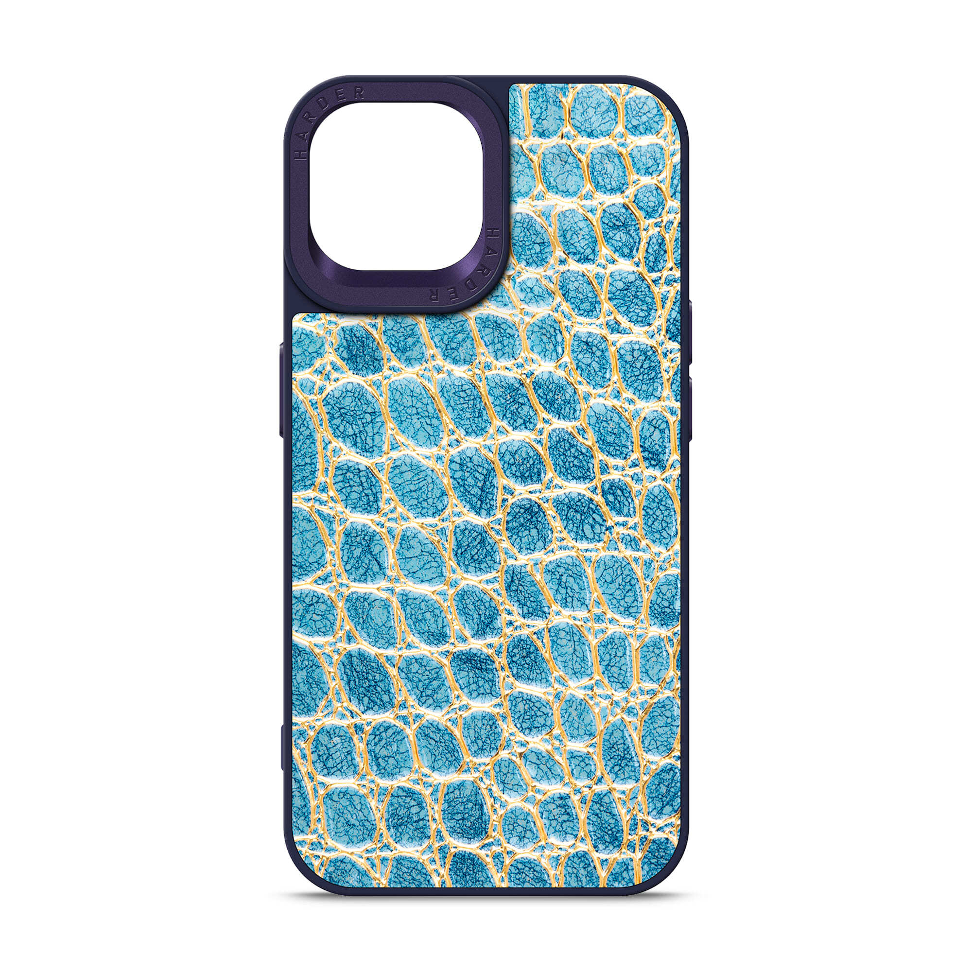 Чохол Harder Crocosaur для Apple iPhone 14 Blue (ARM76718)фото1
