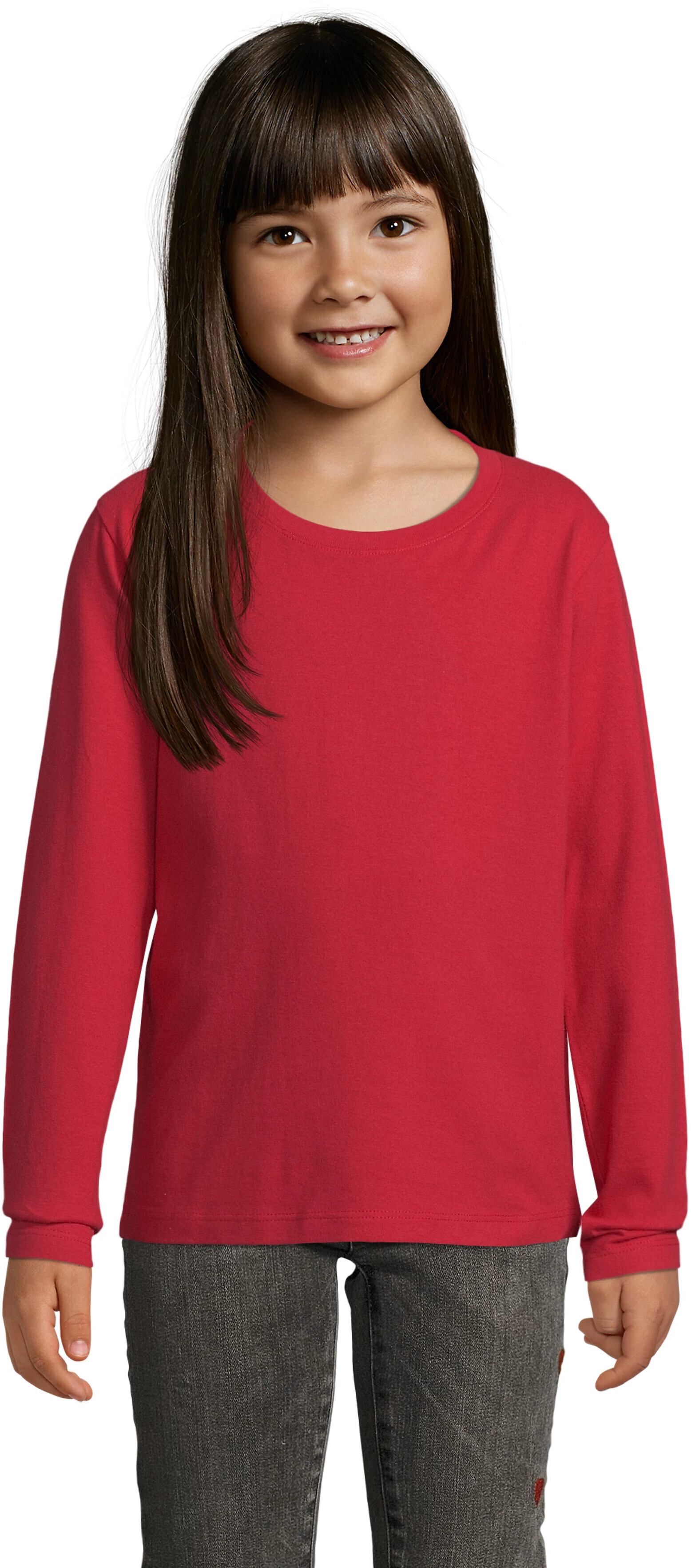 Лонгслів бавовняний дитячий Sol’s Imperial Lsl Kids 0294714506A 6-7р червонийфото1