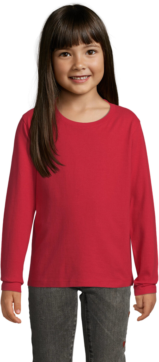 Лонгслив хлопковый детский Sol’s Imperial Lsl Kids 0294714510A 10-11р красный