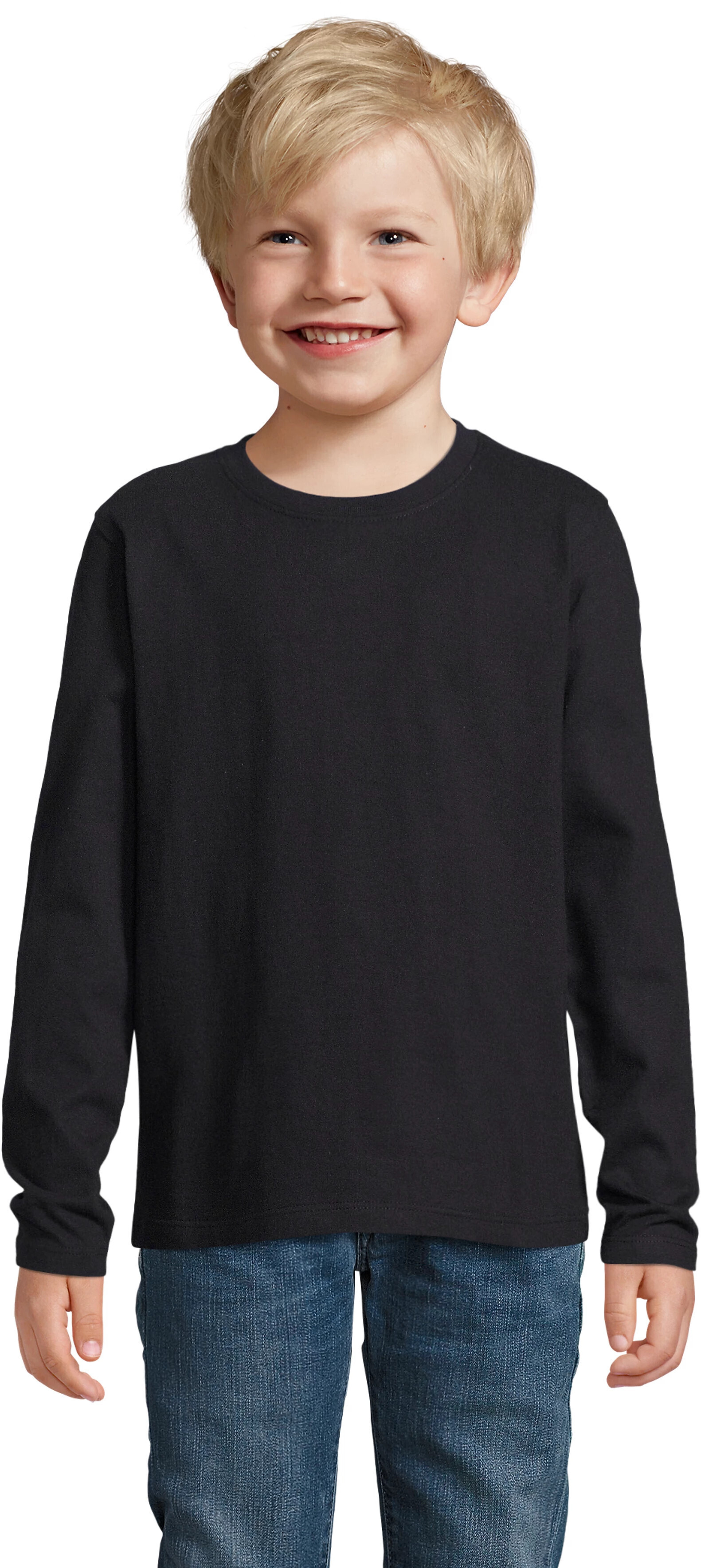 Лонгслів бавовняний дитячий Sol’s Imperial Lsl Kids 0294730906A 6-7р чорнийфото1