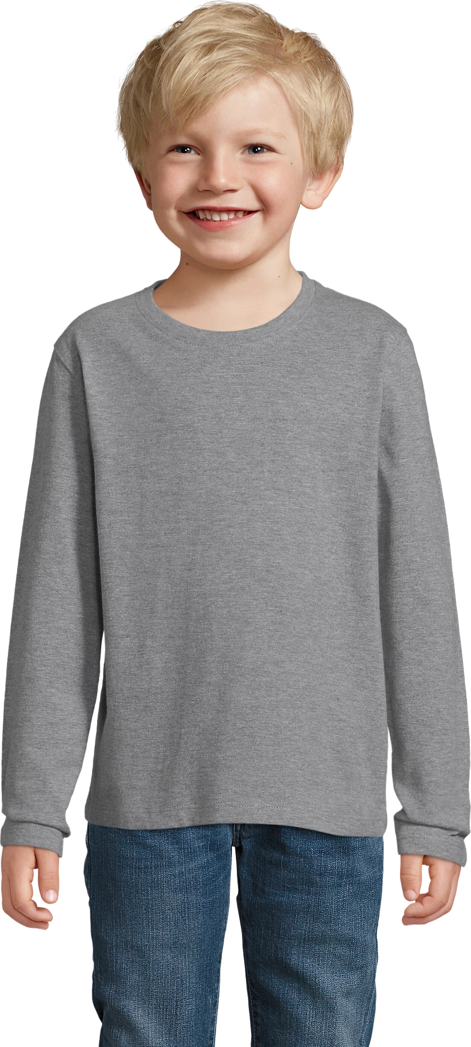 Лонгслів бавовняний дитячий Sol’s Imperial Lsl Kids 0294735010A 10-11р сірийфото1