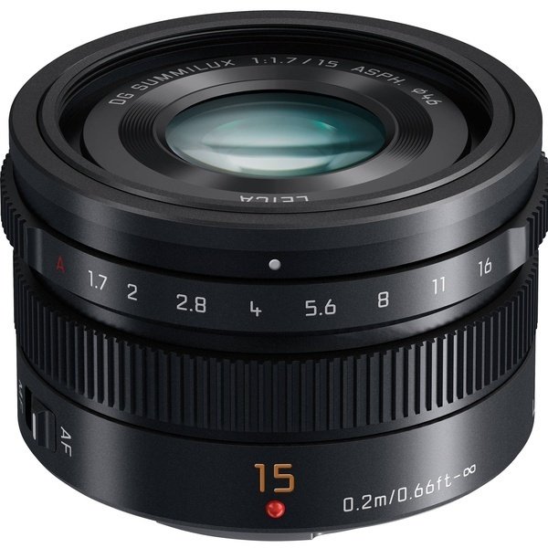Об`єктив Panasonic Leica DG Summilux 15 мм f/1.7 ASPH. Black (H-X015E9-K)фото1