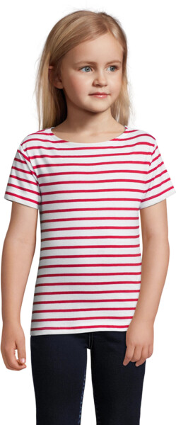 Футболка бавовняна дитяча Miles Kids 6-7р біла/червонафото
