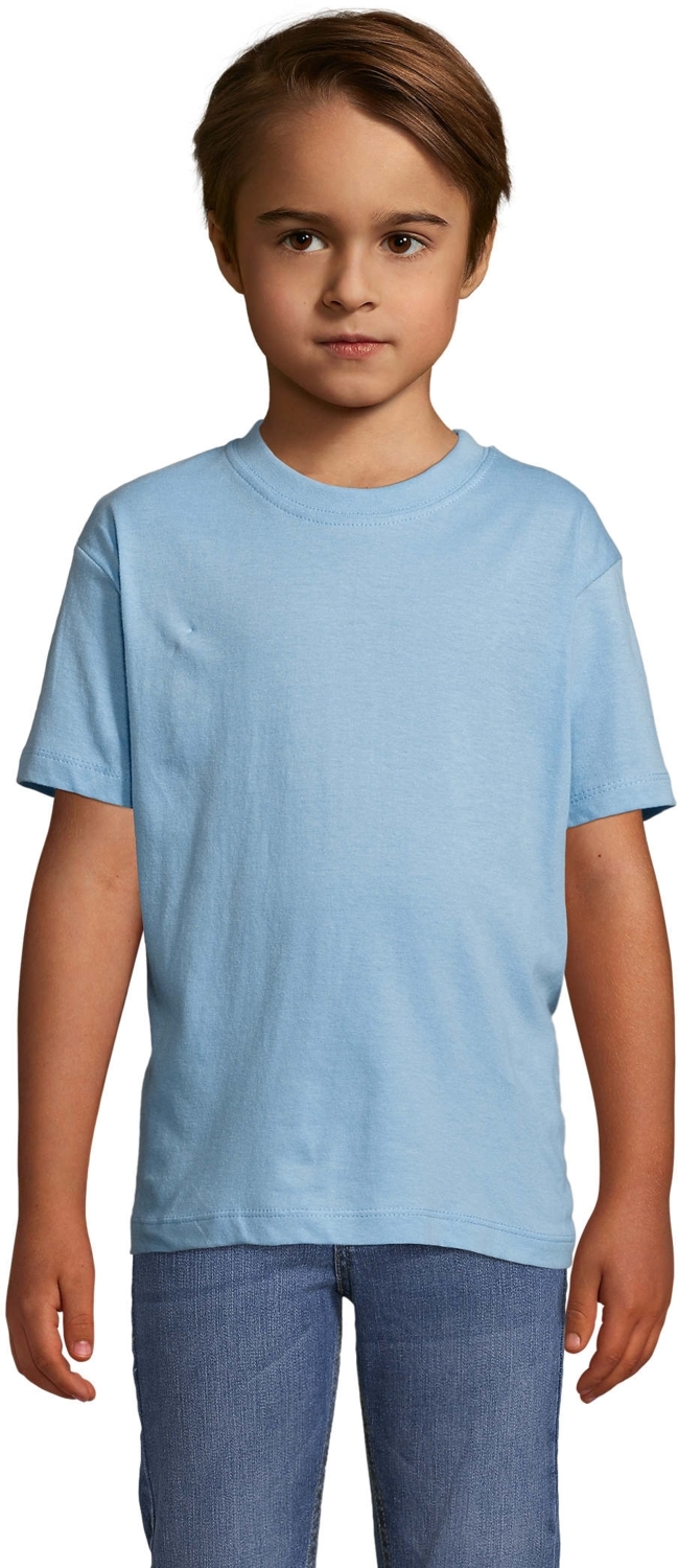 Футболка хлопковая Sol’s Regent Kids 1197022004A 4-5р синяя