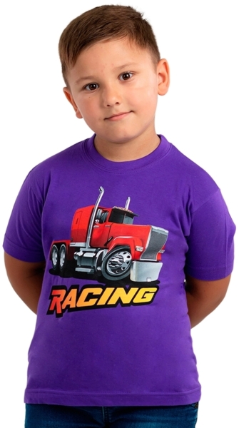 Футболка бавовняна дитяча Regent Kids 8-9р темно-фіолетовафото